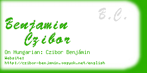 benjamin czibor business card