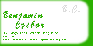 benjamin czibor business card